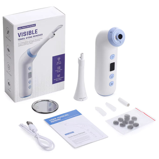 Visible Electric Tonsil Stone Removal Kit with HD Camera & LED Light